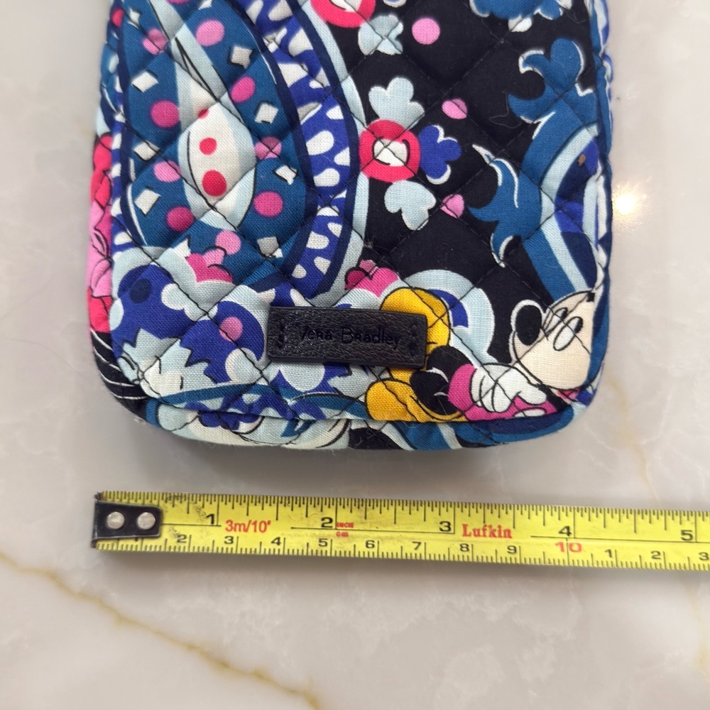 Vera Bradley Disney Mickey Mouse Zip Paisley Carson Cellphone Crossbody Bag - Picture 3 of 9